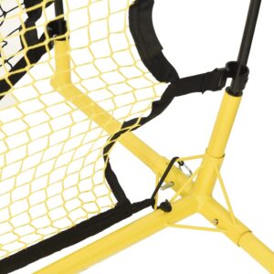 vidaXL Football Rebounder Net, Black & Yellow - Image 5 of 5