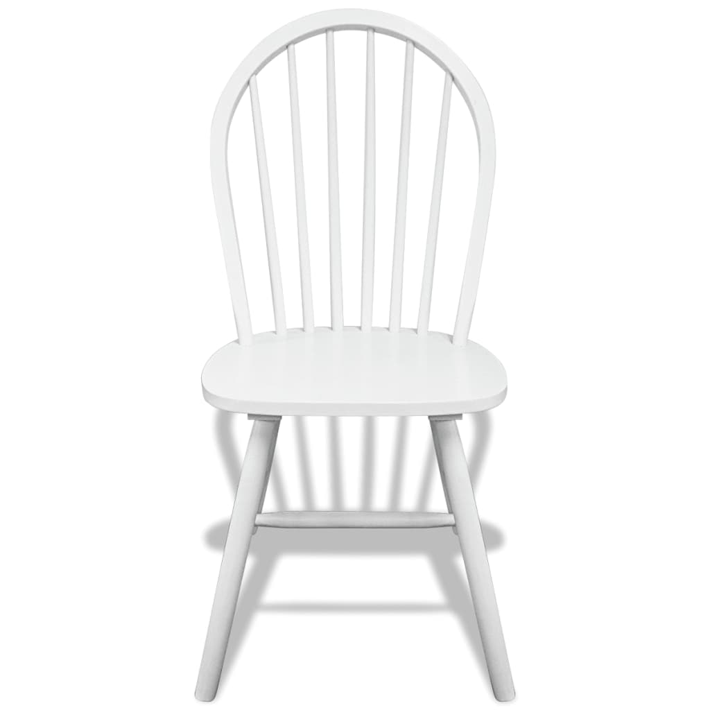 vidaXL Dining Chairs White Rubber Wood – Image 3 of 5 vidaXL Dining Chairs White Rubber Wood - Image 3 of 5