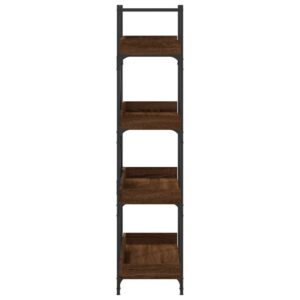 vidaXL Bookcase 4-Tier Brown Oak - Image 4 of 5