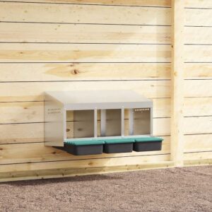 vidaXL Chicken Nesting Box 3 Compartments - Image 1 of 5
