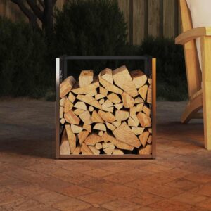 vidaXL Firewood Rack 40x40x40cm S/Steel vidaXL Firewood Rack 40x40x40cm S/Steel - Image 3 of 5