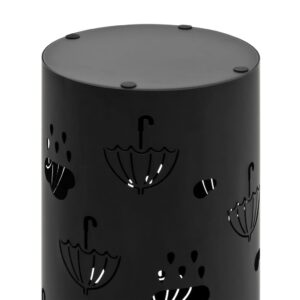 vidaXL Umbrella Stand Steel Black - Image 5 of 5