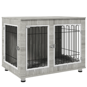 PawHut Dog Crate Furniture Double Door PawHut Dog Crate Furniture Double Door - Image 8 of 8