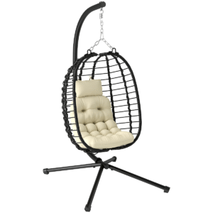 Outsunny Rattan Hanging Egg Chair with Stand Outsunny Rattan Hanging Egg Chair w/ Stand - Image 2 of 7