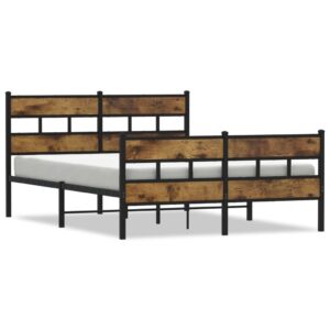 vidaXL Metal Bed Frame Double without Mattress - Image 2 of 5