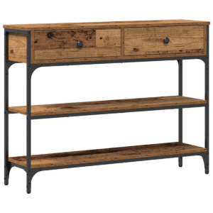 vidaXL Console Table With Drawer & Shelf vidaXL Console Table w/ Drawers & Shelf - Image 2 of 5