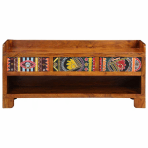 vidaXL Shoe Bench Multicoloured Acacia wood - Image 3 of 4