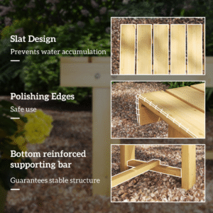 Outsunny 2-Seater Patio Bench Fir Wood Outsunny 2-Seater Garden Bench Fir Wood - Image 5 of 8