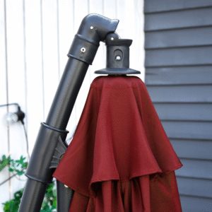 Outsunny 3m Banana Parasol Cantilever Wine Red - Image 6 of 8