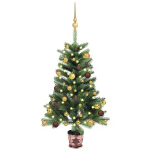 vidaXL Artificial Pre-lit Christmas Tree - Image 5 of 5
