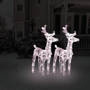 vidaXL Christmas Reindeers 80 LEDs Acrylic - Image 1 of 5