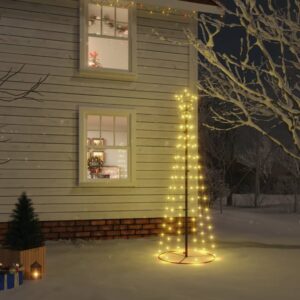 vidaXL Christmas Cone Tree 108 LEDs - Image 1 of 5