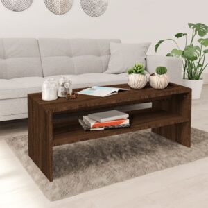 vidaXL Coffee Table Engineered Wood, Brown Oak - Image 1 of 1