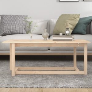 vidaXL Coffee Table Solid Pine Wood – Image 5 of 5