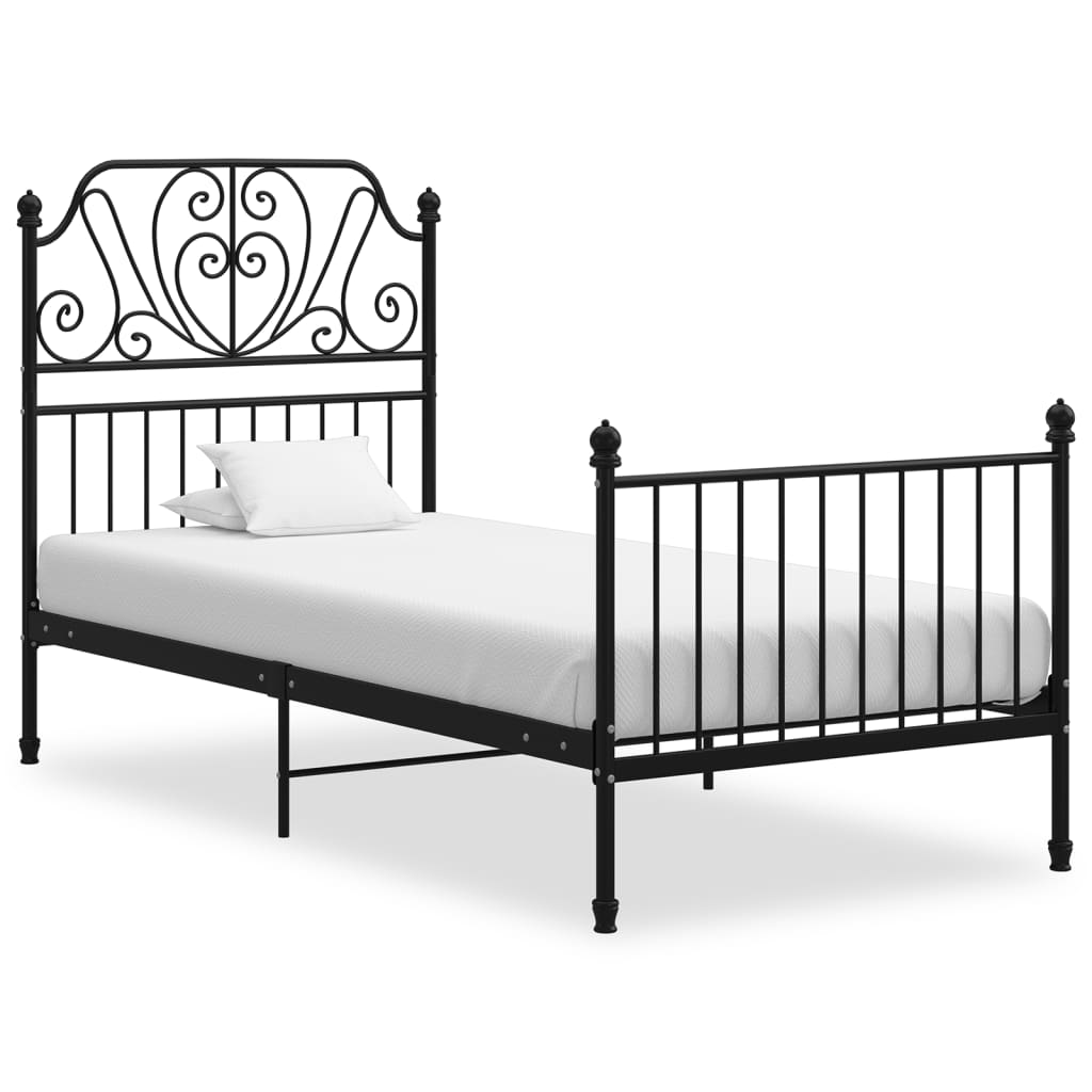 vidaXL Metal Bed Frame Powder Coated - Image 1 of 5 vidaXL Metal Bed Frame Powder Coated - Image 1 of 5