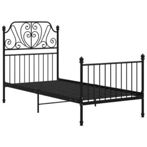 vidaXL Bed Frame Powder Coated Metal vidaXL Metal Bed Frame Powder Coated - Image 2 of 5