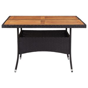 vidaXL Outdoor Dining Table Poly Rattan - Image 2 of 5