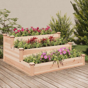vidaXL Garden Raised Bed Fir Wood - Image 1 of 5