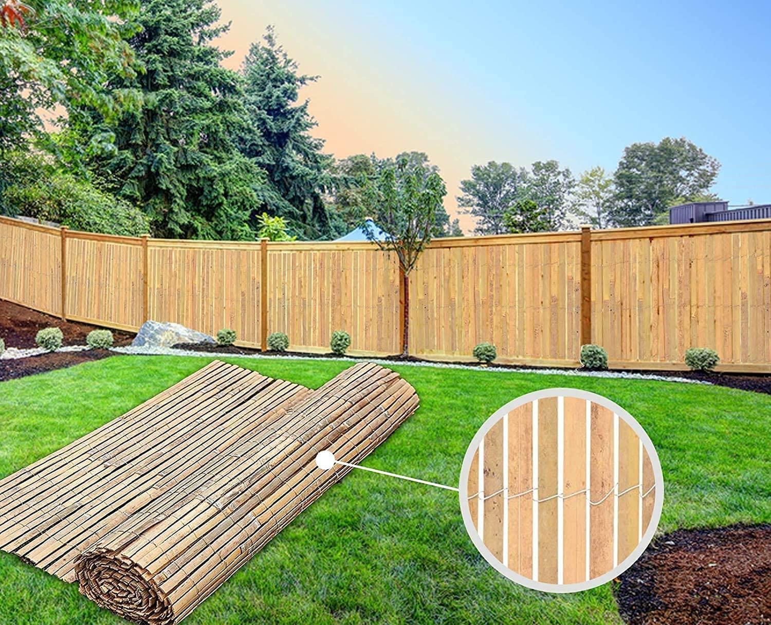 Bamboo Slatted Fence 1.5m X 4m – Image 3 of 7 Bamboo Slatted Fence 1.5m X 4m - Image 3 of 7