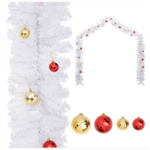 vidaXL Christmas Garland Decorated w/ Baubles – Image 1 of 5