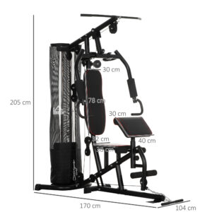 Homcom Multi Gym Fitness Equipment - Image 4 of 8