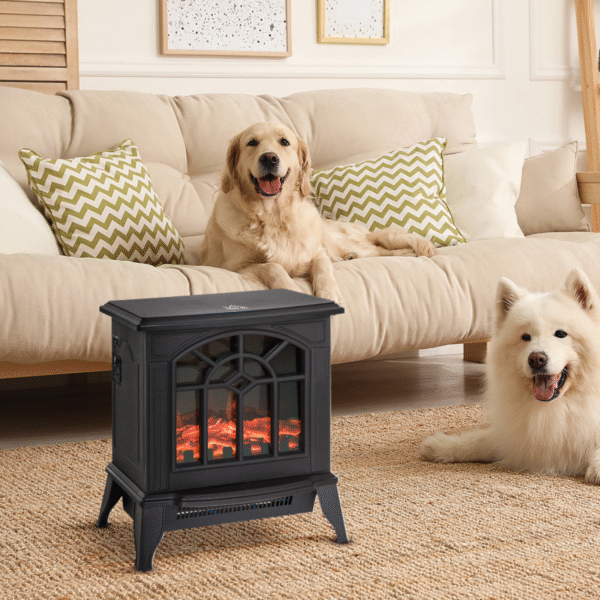 Homcom Electric Heater 1000W/2000W, Black - Image 1 of 8