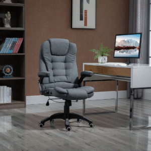 High Back Home Office Chair with Arms Dark Grey