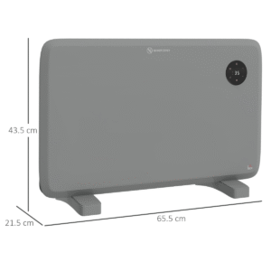 Homcom 1200W Electric Convector Heater Grey Homcom 1200W Electric Convector Heater, Grey - Image 2 of 8