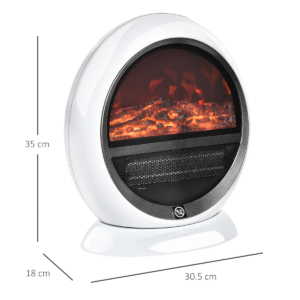Homcom Freestanding Electric Fireplace Flame Effect - Image 2 of 8