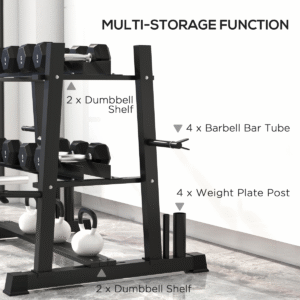 Sportnow 3 Tier Dumbbell Rack (Rack Only) Sportnow 3-Tier Dumbbell Rack (Rack Only) - Image 2 of 7