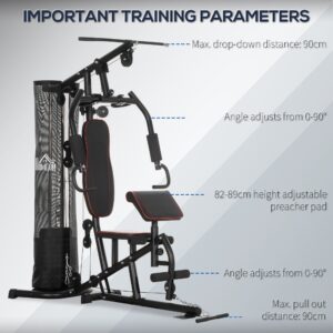Homcom Multi Gym Fitness Equipment - Image 6 of 8