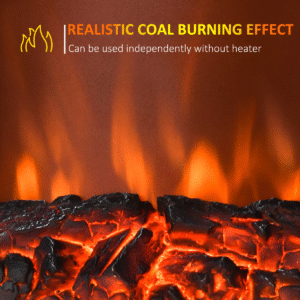 Homcom LED Flame Electric Fire Place 2000W - Image 4 of 8