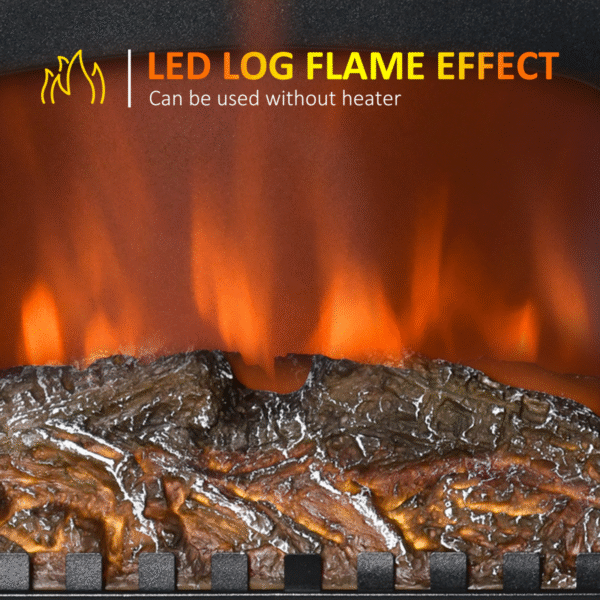 Homcom Electric Fireplace LED Flame Effect - Image 3 of 8