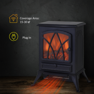 Homcom 1850W Flame Effect Electric Fireplace - Image 3 of 8