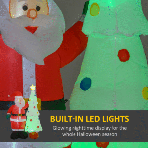 Outsunny 7ft Christmas Inflatable Santa Claus & Tree Outsunny 7ft Inflatable Santa Claus & Christmas Tree - Image 3 of 8