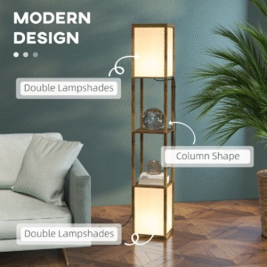 Homcom Shelf Floor Lamp with Dual Light Homcom Shelf Floor Lamp w/ Dual Light - Image 3 of 8