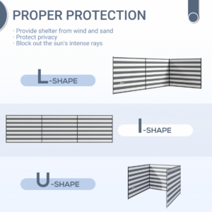 Outsunny Windbreak Portable 540 x 150cm - Image 3 of 7