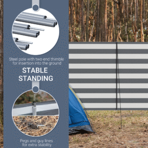 Outsunny Windbreak Portable 540 x 150cm - Image 4 of 7