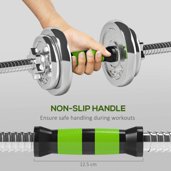 Sportnow 2-in-1 Barbell & Dumbbell Set 20kg - Image 5 of 7