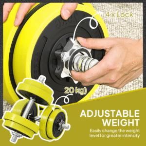 Homcom Barbell & Dumbbell Set 20kgs - Image 5 of 7