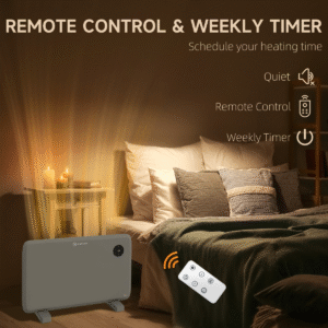 Homcom 1200W Electric Convector Heater Grey Homcom 1200W Electric Convector Heater, Grey - Image 5 of 8