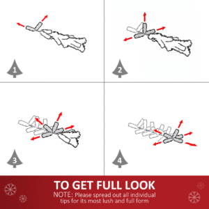 Homcom 55cm Pre-lit Christmas Wreath - Image 5 of 8