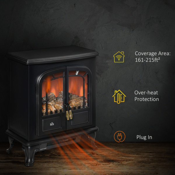 Homcom Electric Fireplace LED Flame Effect - Image 5 of 8