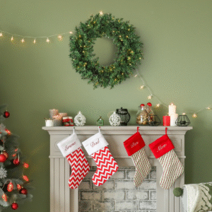 Homcom 55cm Pre-lit Christmas Wreath - Image 6 of 8