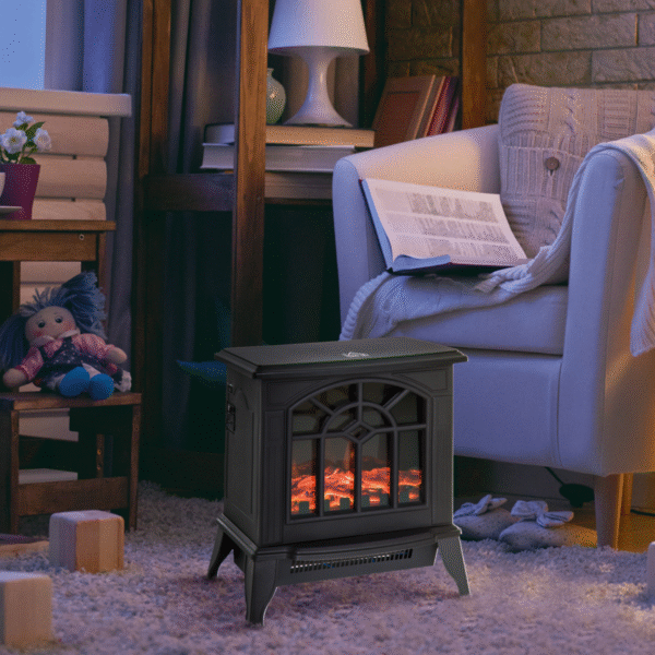Homcom Electric Heater 1000W/2000W, Black - Image 6 of 8