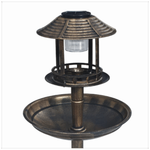 vidaXL Decorative Birdbath with Solar Powered Lights vidaXL Decorative Birdbath w/ Solar Powered Lights - Image 2 of 4
