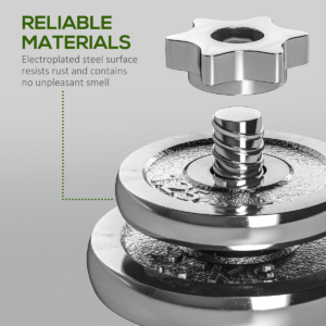 Sportnow 2-in-1 Barbell & Dumbbell Set 20kg - Image 7 of 7