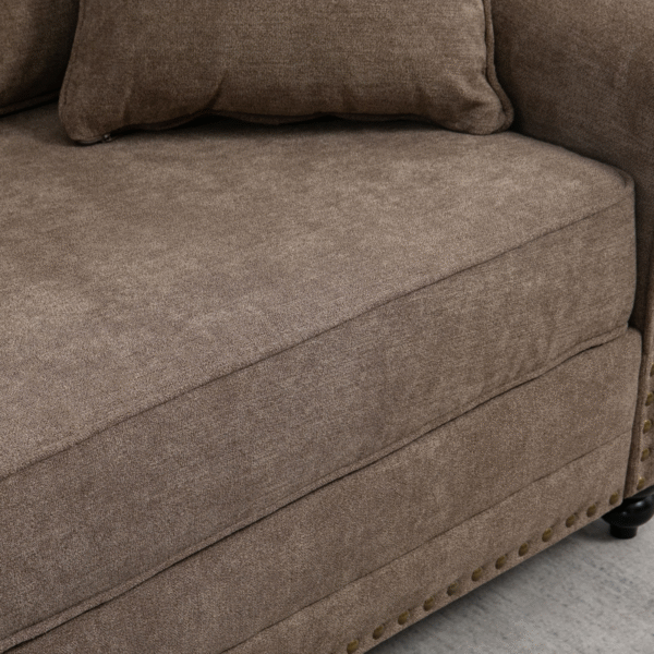 2 Seater Fabric Sofa w/ Nailhead Trim - Image 7 of 8