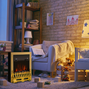 Homcom LED Flame Electric Fire Place 2000W - Image 7 of 8