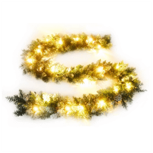 vidaXL Christmas Garland w/ LED Lights - Image 2 of 5